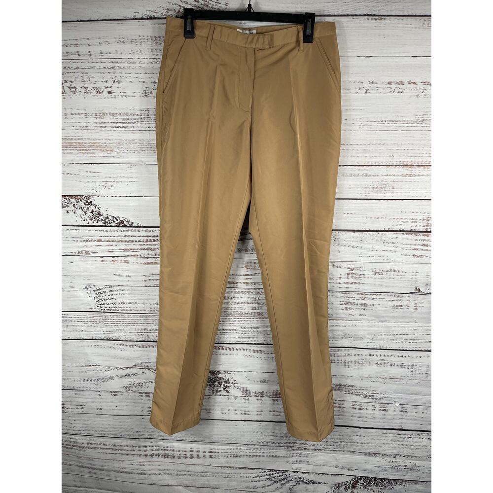 $245 Abacus Pants Men's 38 Count On It Khaki Tan Golf Trousers Flat Front 32 INS